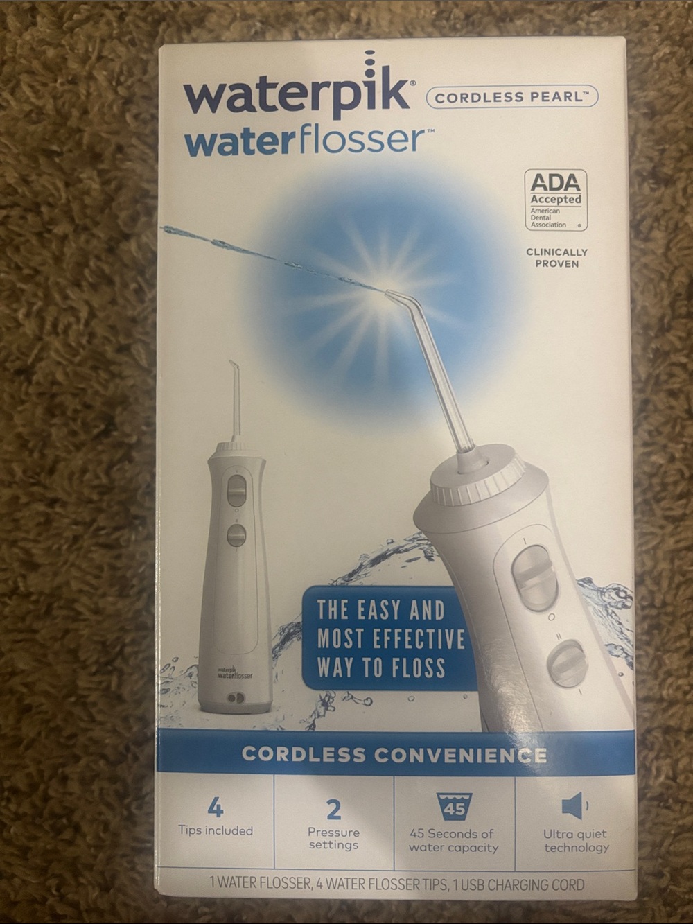 Waterpik Water Flosser Cordless Oral Irrigator - White